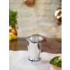 Bakır Bardak Kısa Şerbet Model Gümüş Renk 2li