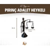PİRİNÇ DÖKÜM ADALET HEYKELİ (THEMIS HEYKELİ) OKSİT RENK