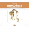 Pirinç Döküm Zürafa Heykeli İkili