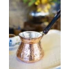 BAKIR CEZVE SEDEF KULPLU İŞLEMELİ TOMBAK MODEL BAKIR RENK 7 KİŞİLİK