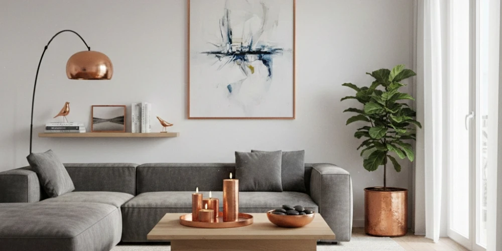 Modern Evlerde Bakır Detaylar: Şıklık ve Sıcaklık Katmanın Yolu