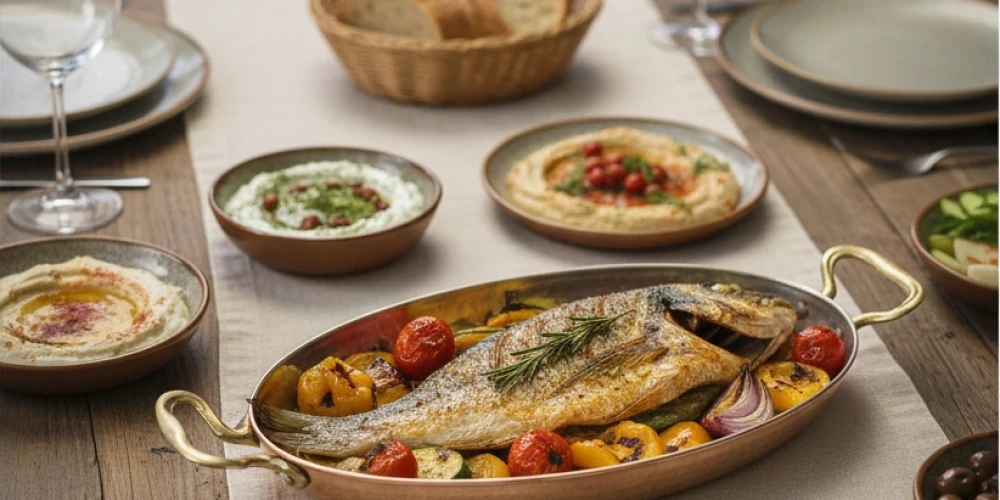 Bakır Oval Fırın Tepsisinde Fırında Balık Tarifi | Doğal ve Dengeli Pişirme