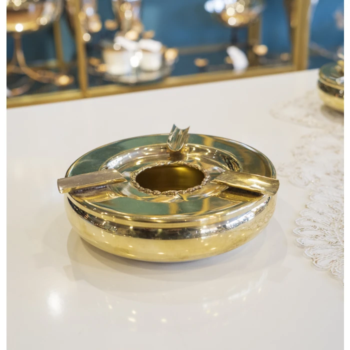 Pirinç Puro Küllük Lüks Eritmeli Model No:1 Gold Renk