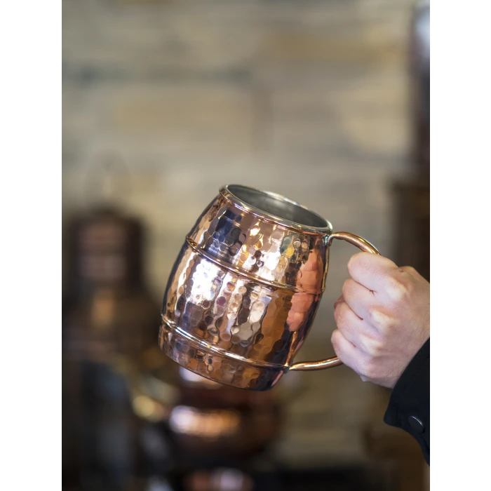BAKIR BARDAK FIÇI MODEL ÇEKİÇ DÖVME PARLAK BAKIR RENK