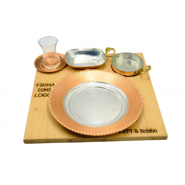 Ahşap Standlı Yemek Sunumu Seti #001