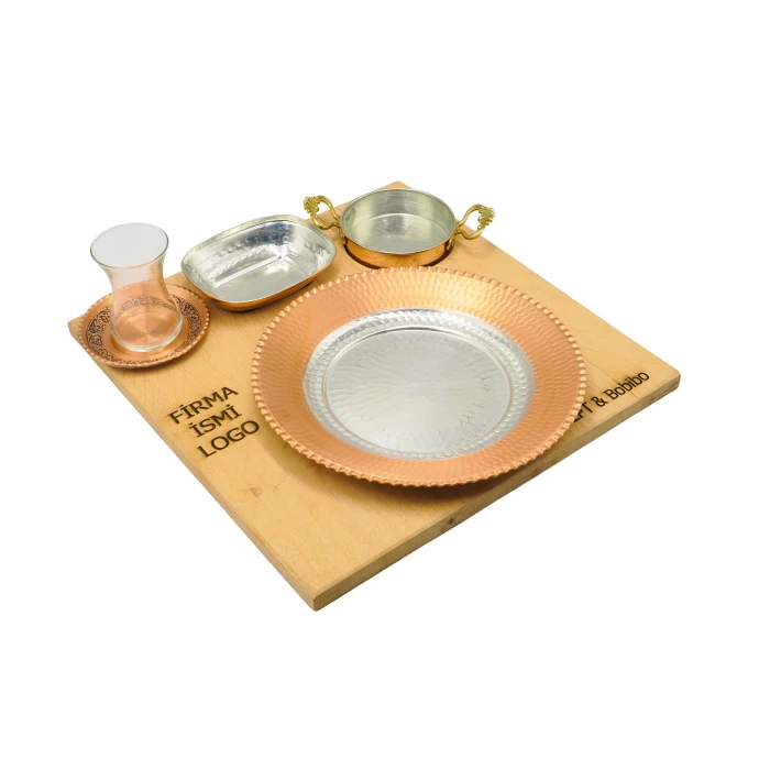 Ahşap Standlı Yemek Sunumu Seti #001