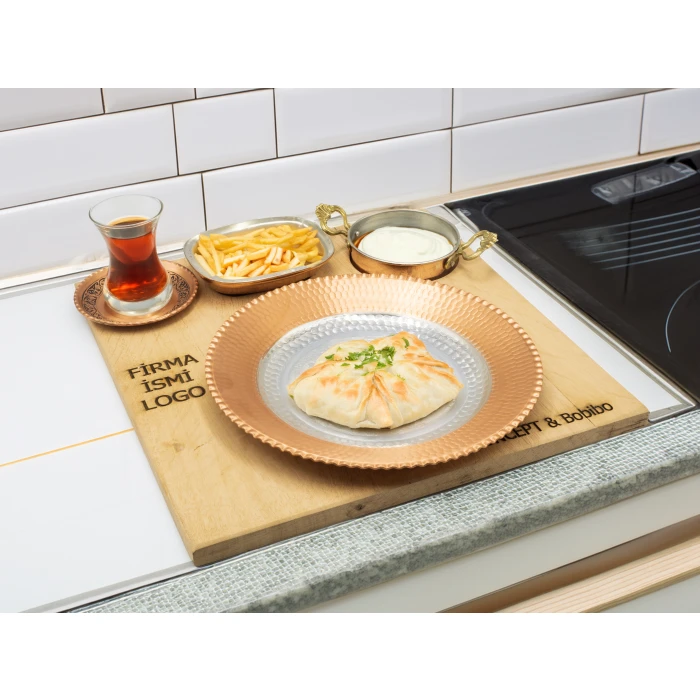 Ahşap Standlı Yemek Sunumu Seti #001