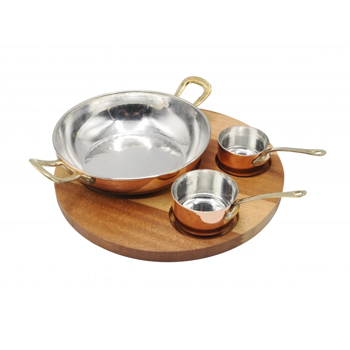 Ahşap Standlı Yemek Sunumu Seti #004