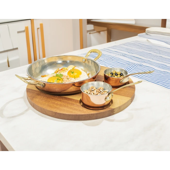 Ahşap Standlı Yemek Sunumu Seti #004