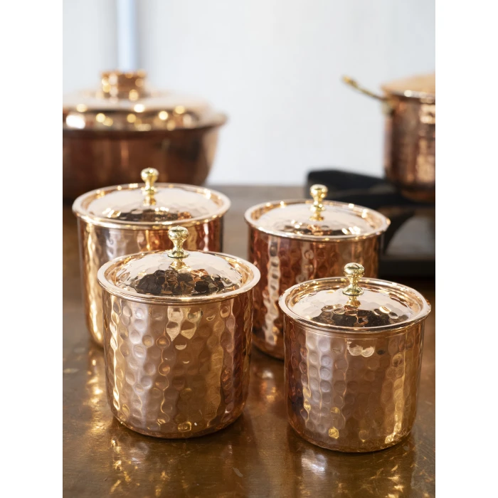 BAKIR BAHARAT TAKIMI ÇEKİÇ DÖVMELİ BAKIR RENK (4LÜ)