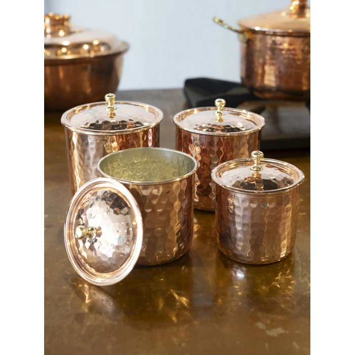 BAKIR BAHARAT TAKIMI ÇEKİÇ DÖVMELİ BAKIR RENK (4LÜ)