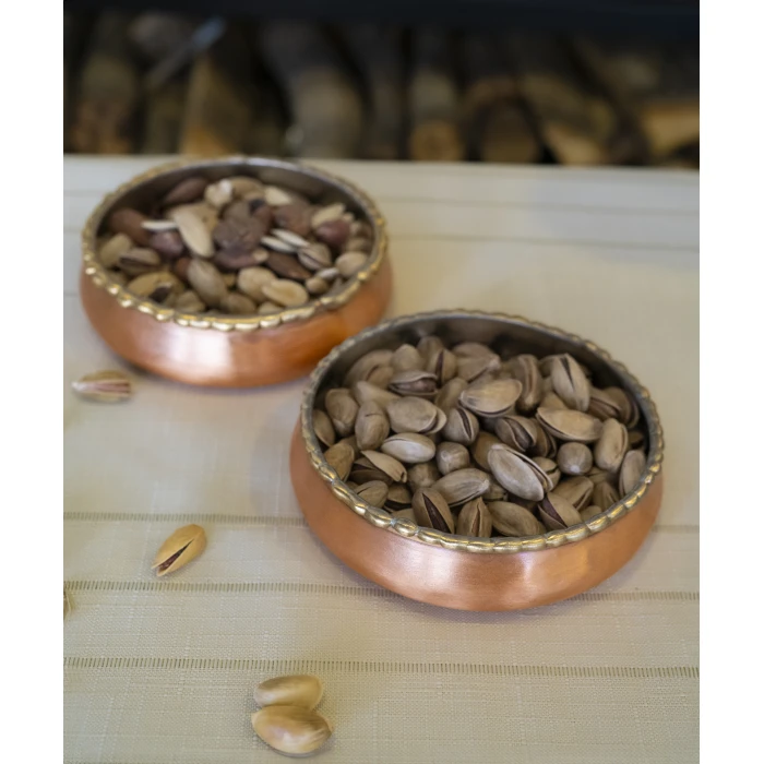 BAKIR ÇEREZLİK ERİTMELİ MODEL MAT BAKIR RENK GOLD DETAYLI