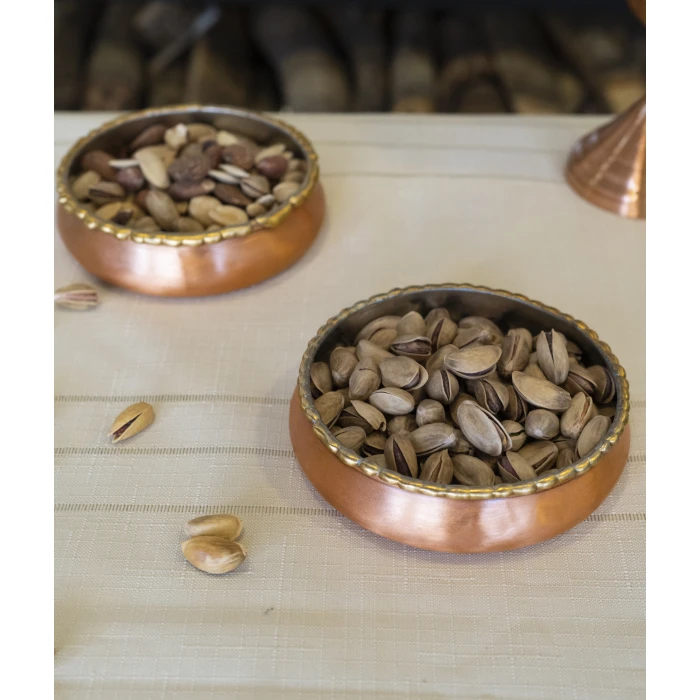 BAKIR ÇEREZLİK ERİTMELİ MODEL MAT BAKIR RENK GOLD DETAYLI