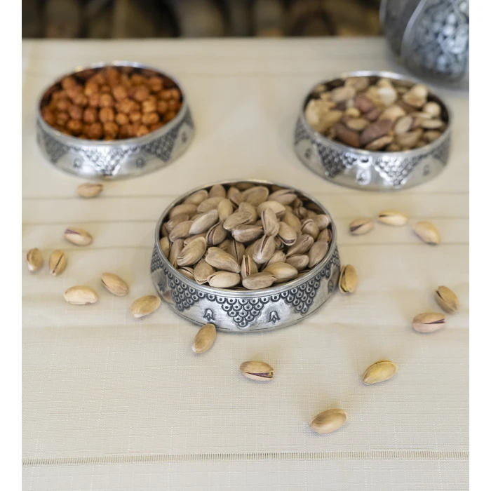 BAKIR ÇEREZLİK ÜZÜM DESENLİ MODEL 3LÜ