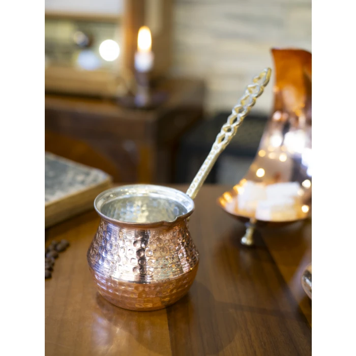 BAKIR CEZVE TOMBAK İNCE MODEL 5 KİŞİLİK CEZVE