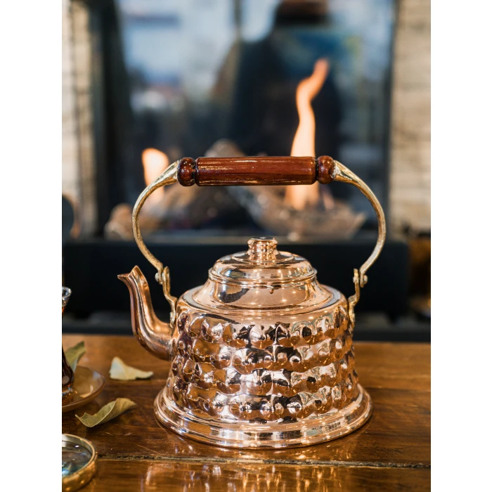 BAKIR DEMLİK KABARTMALI MARAŞ MODEL PARLAK RENK