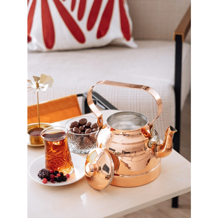 BAKIR DEMLİK MODERN MODEL BAKIR RENK