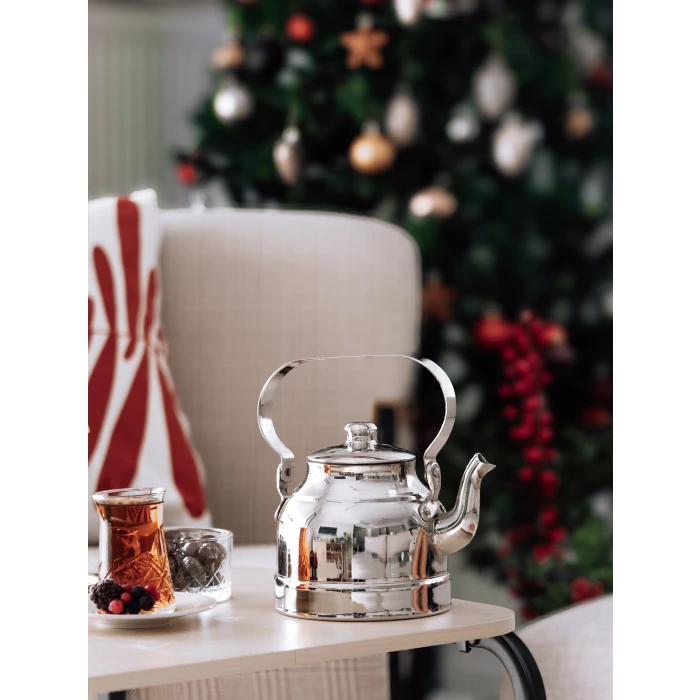 BAKIR DEMLİK MODERN MODEL GÜMÜŞ RENK