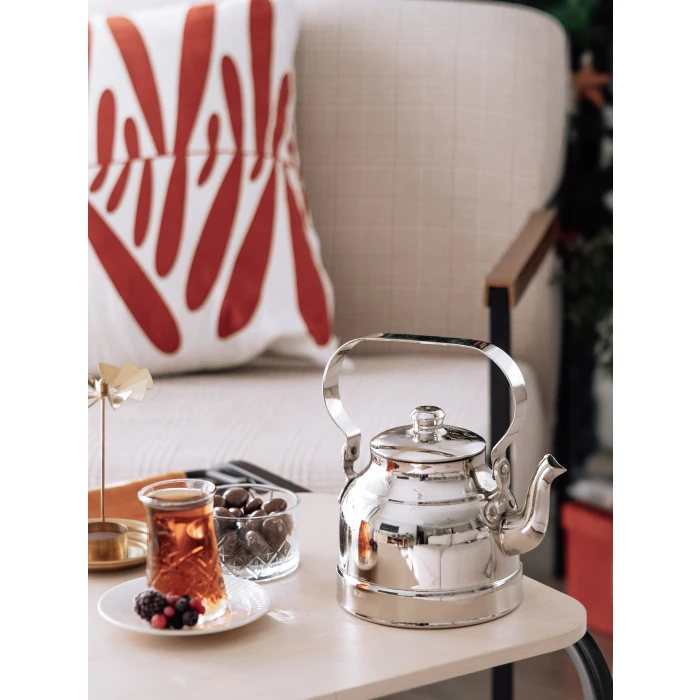 BAKIR DEMLİK MODERN MODEL GÜMÜŞ RENK