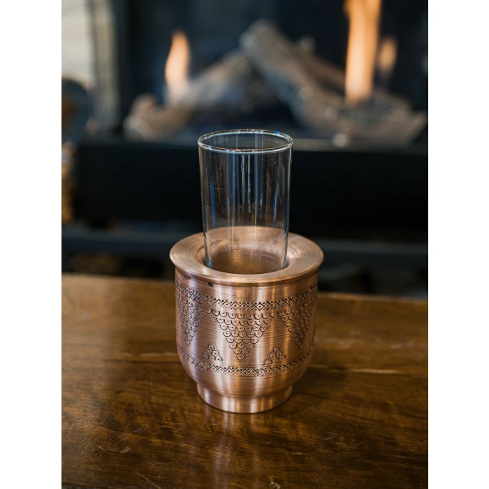 BAKIR EHLİKEYF SOĞUTUCU JELLİ ÜZÜM DESEN 2 li MAT BAKIR RENK