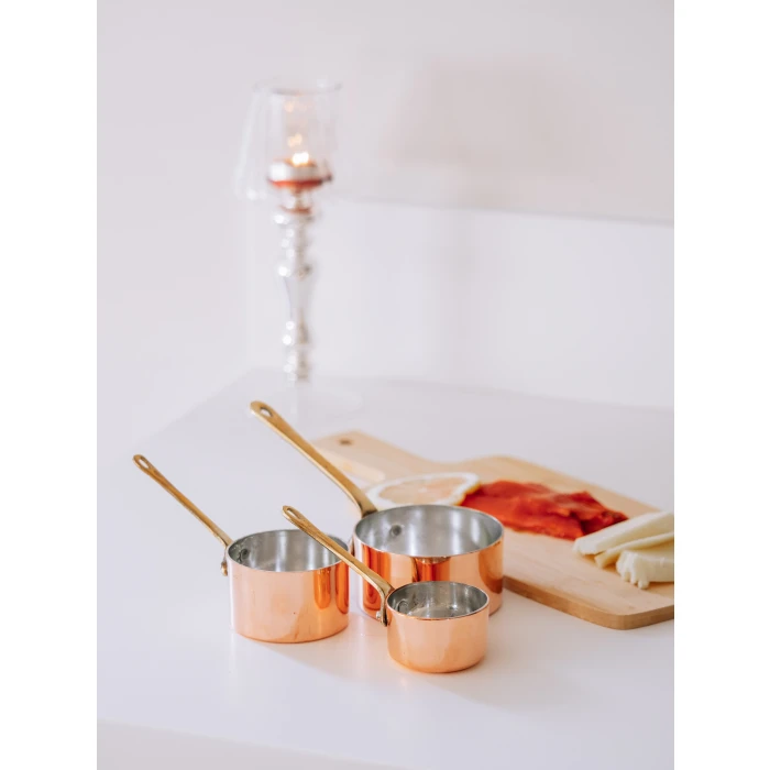 BAKIR KAÇEROL SETİ 3LÜ