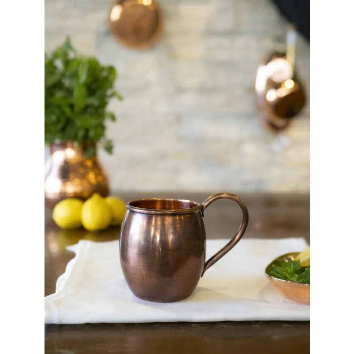 BAKIR KUPA BARDAK KALAYSIZ TOMBUL MODEL OKSİTLİ RENK (2Lİ)