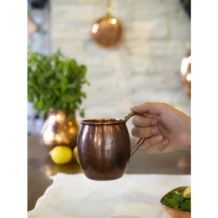 BAKIR KUPA BARDAK KALAYSIZ TOMBUL MODEL OKSİTLİ RENK