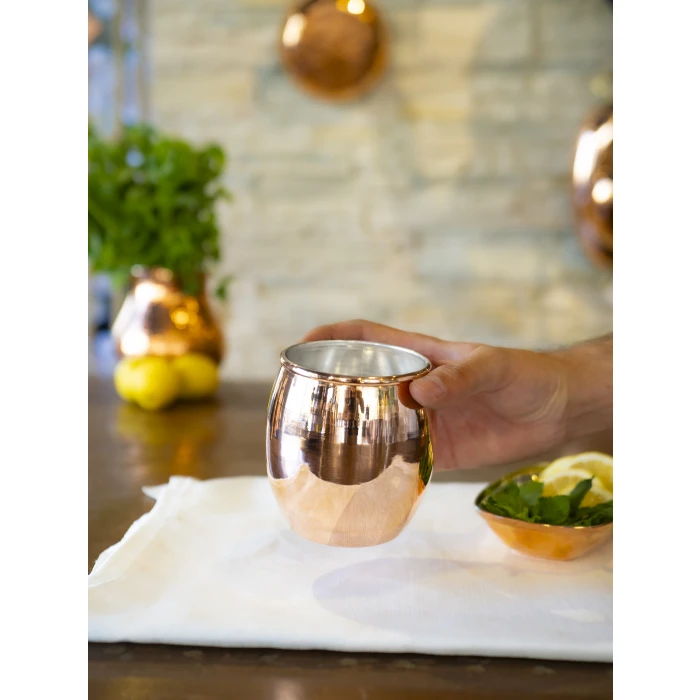 BAKIR KOKTEYL BARDAK TOMBUL MODEL BAKIR RENK