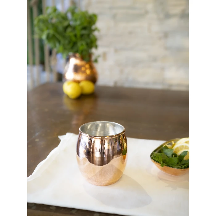 BAKIR KOKTEYL BARDAK TOMBUL MODEL BAKIR RENK