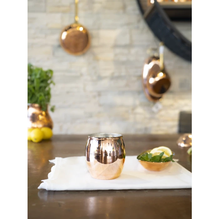 BAKIR KOKTEYL BARDAK TOMBUL MODEL BAKIR RENK