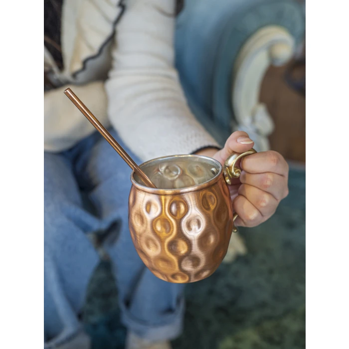 BAKIR KUPA BARDAK GAMZELİ MODEL MAT BAKIR RENK