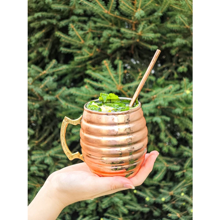 BAKIR KUPA BARDAK TOMBUL DİLİMLİ MODEL BAKIR RENK