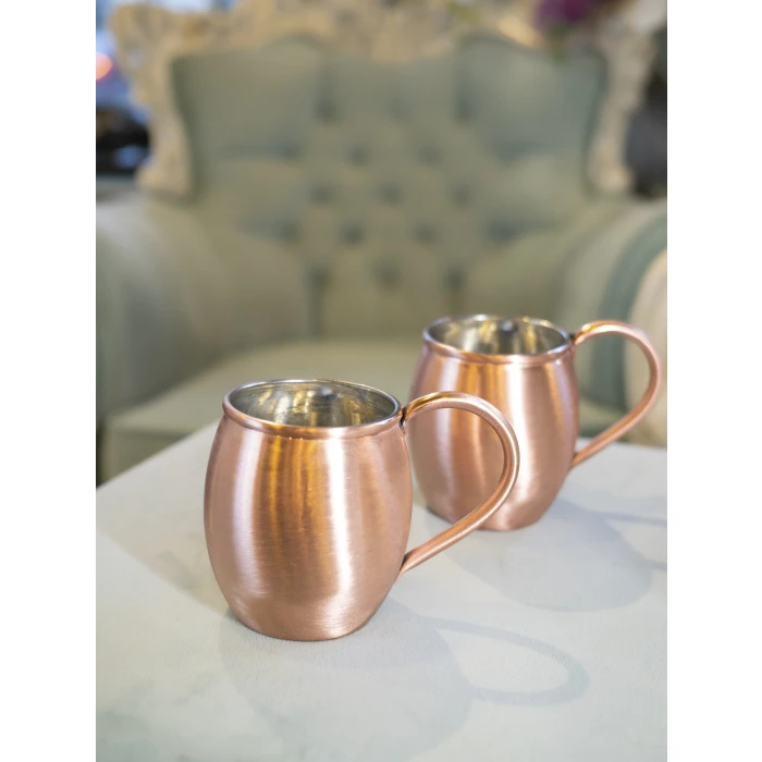 BAKIR KUPA BARDAK TOMBUL MODEL MAT BAKIR RENK