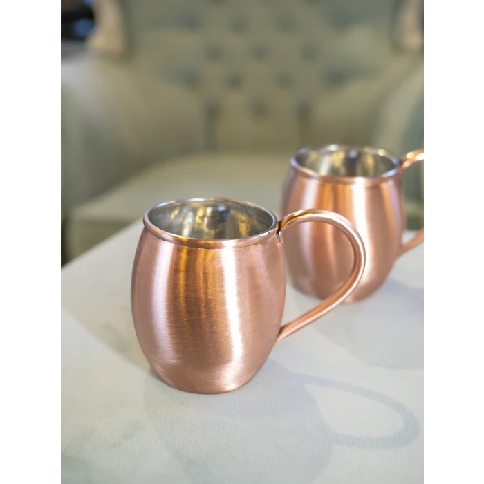 BAKIR KUPA BARDAK TOMBUL MODEL MAT BAKIR RENK