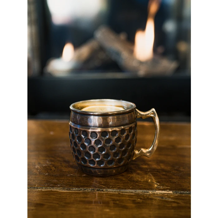 Bakır Kupa Bardak Petekli Model Oksit Bakır Renk