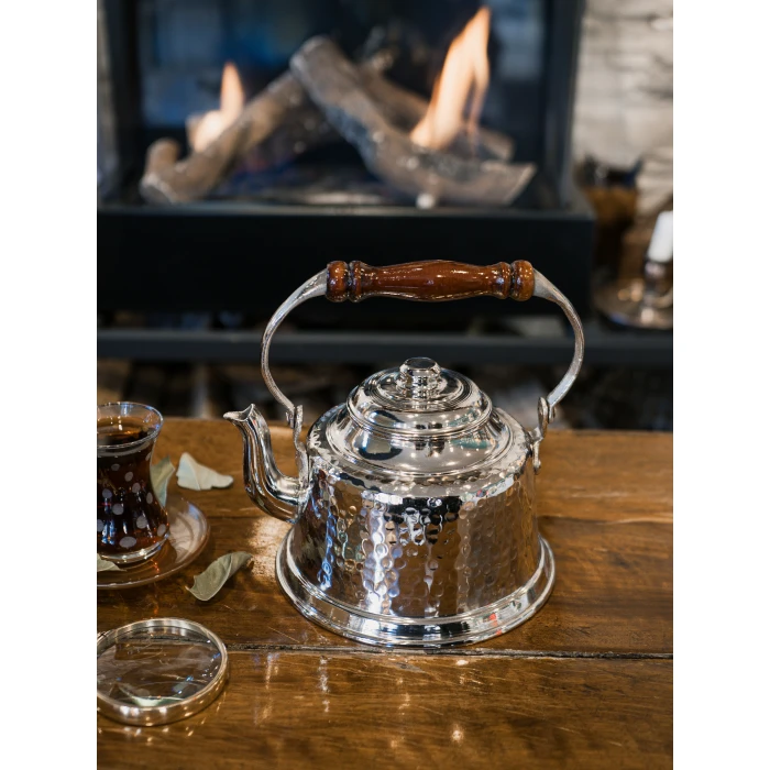 BAKIR MARAŞ DEMLİK GÜMÜŞ RENK (DIŞ KISIM NİKEL KAPLAMA İÇ KISIM KALAYLI)