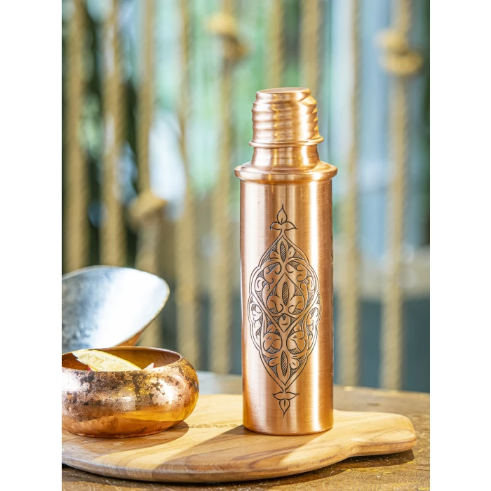 BAKIR MATARA İŞLEMELİ BÜYÜK BOY MAT BAKIR RENK