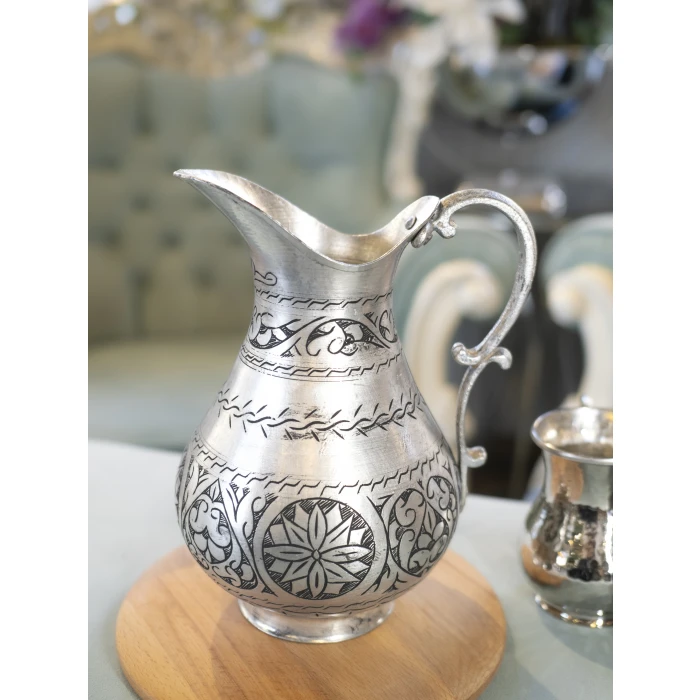 BAKIR SÜRAHİ NAKIŞ İŞLEME ÇİÇEK DESEN