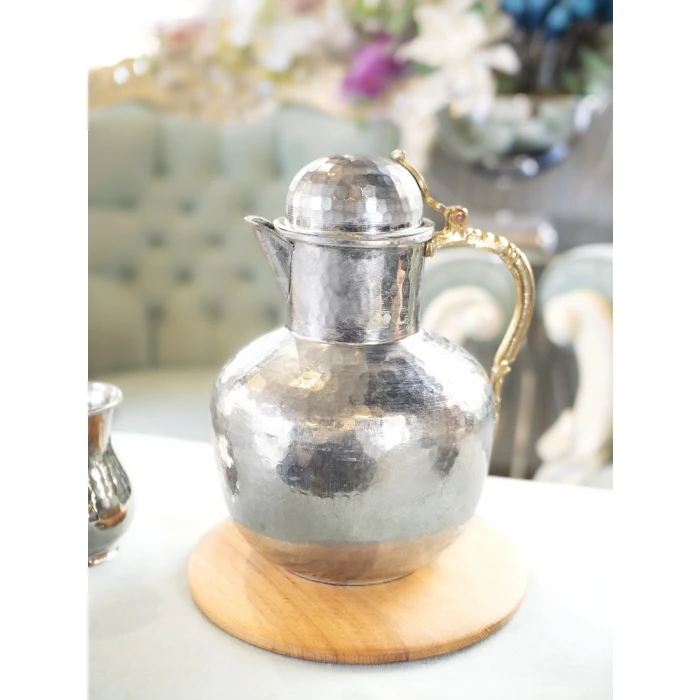 BAKIR SÜRAHİ OSMANLI MODEL GÜMÜŞ RENK