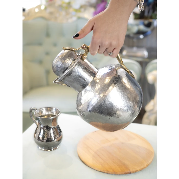 BAKIR SÜRAHİ OSMANLI MODEL GÜMÜŞ RENK