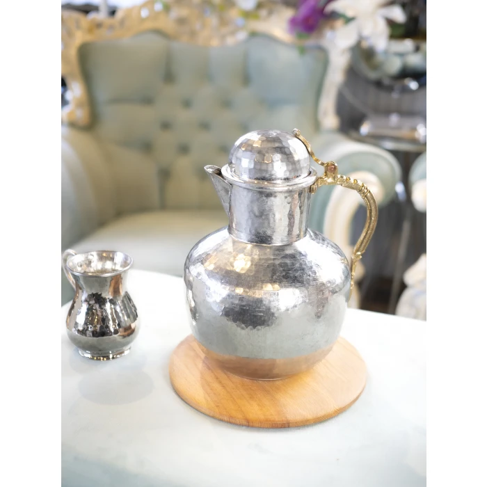 BAKIR SÜRAHİ OSMANLI MODEL GÜMÜŞ RENK