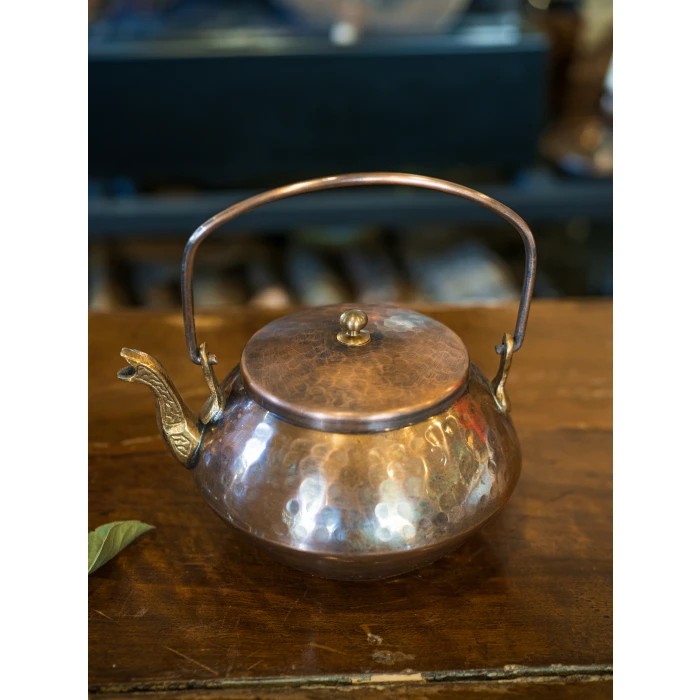 BAKIR ZEN DEMLİK ÇEKİÇ DÖVME OKSİTLİ RENK NO1