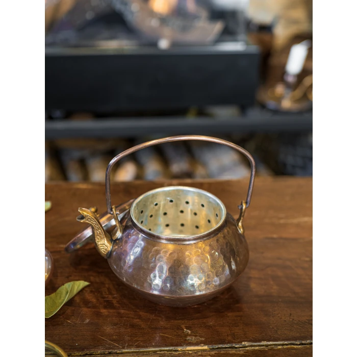 BAKIR ZEN DEMLİK ÇEKİÇ DÖVME OKSİTLİ RENK NO2