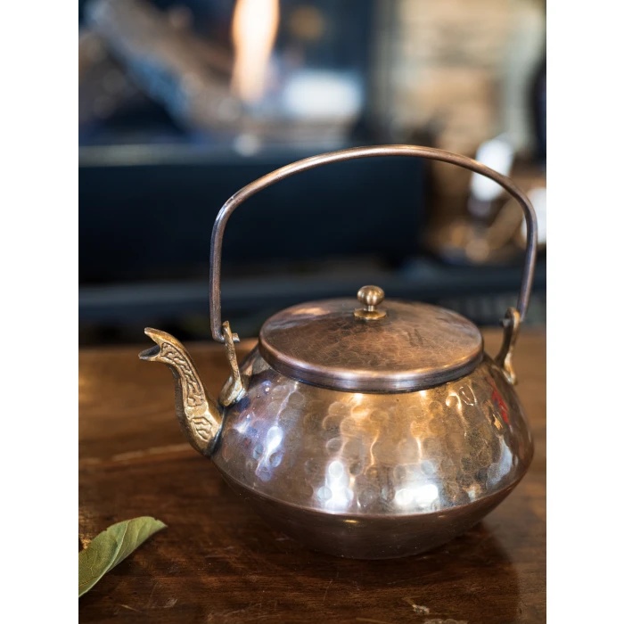 BAKIR ZEN DEMLİK ÇEKİÇ DÖVME OKSİTLİ RENK NO2