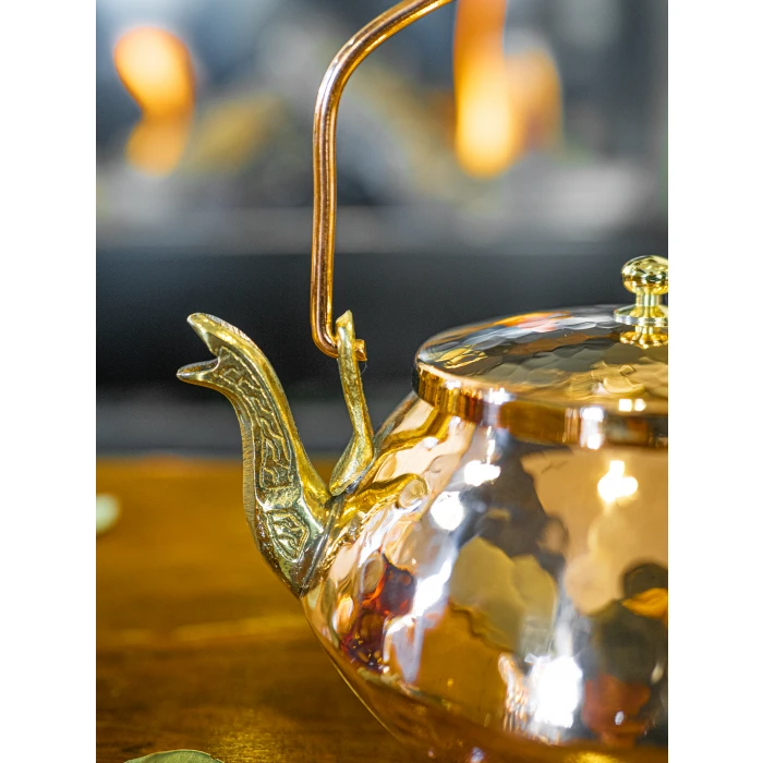 BAKIR ZEN DEMLİK ÇEKİÇ DÖVME PARLAK BAKIR RENK NO1