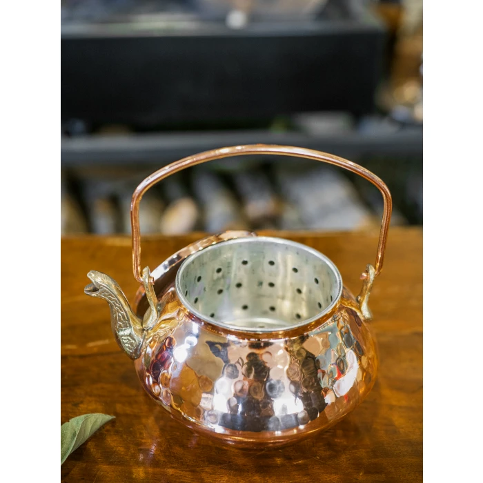 BAKIR ZEN DEMLİK ÇEKİÇ DÖVME PARLAK BAKIR RENK NO1