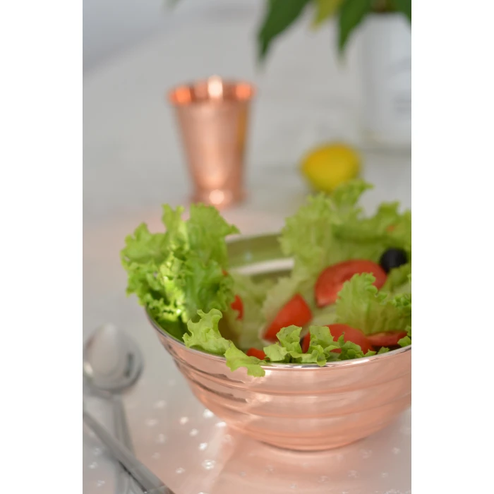 BAKIR SALATA KASESİ DİLİMLİ MODEL PARLAK BAKIR RENK