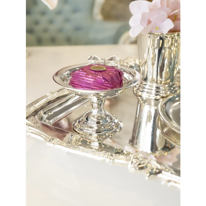 GÜMÜŞ KAPLAMA LOKUMLUK FİYONK DETAYLI (2 Adet)