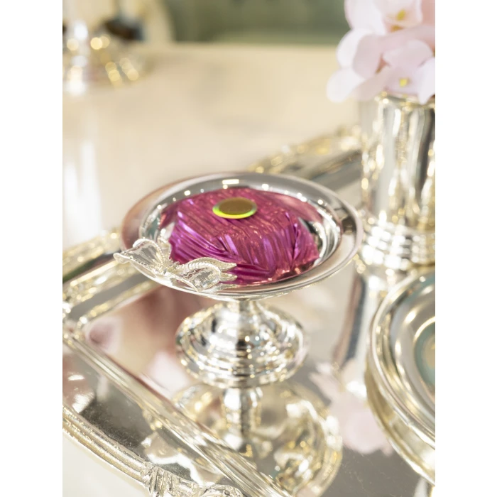 GÜMÜŞ KAPLAMA LOKUMLUK FİYONK DETAYLI (2 Adet)