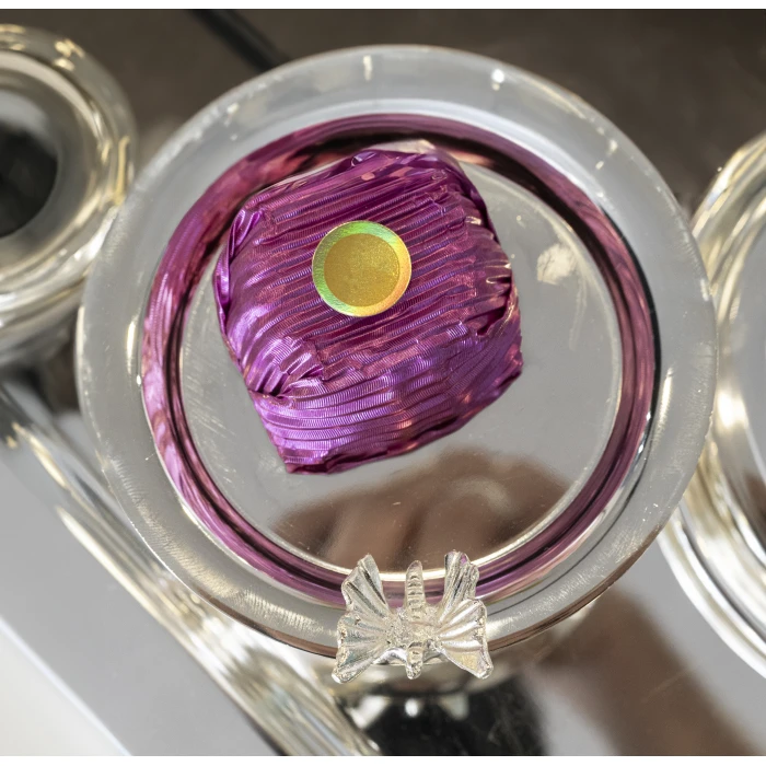 GÜMÜŞ KAPLAMA LOKUMLUK KELEBEK DETAYLI (2 Adet)